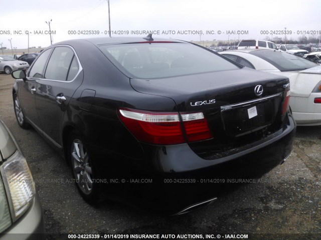 JTHGL46F275002921 - 2007 LEXUS LS BLACK photo 3