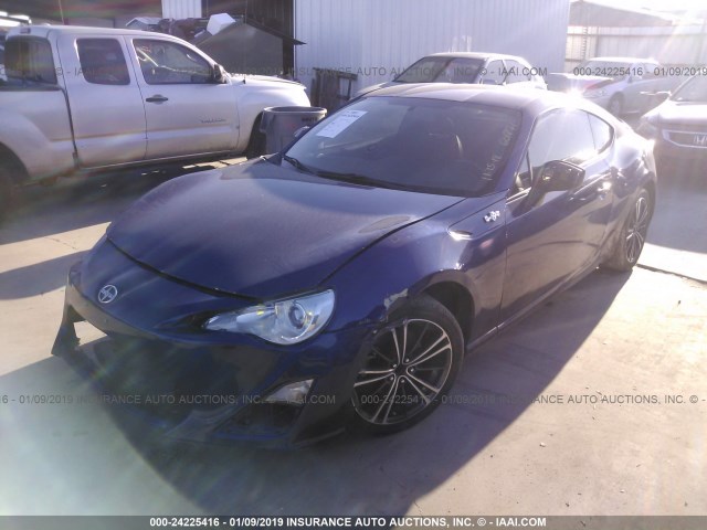 JF1ZNAA15D2720724 - 2013 TOYOTA SCION FR-S BLUE photo 2