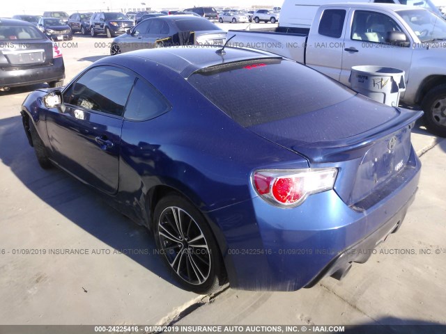 JF1ZNAA15D2720724 - 2013 TOYOTA SCION FR-S BLUE photo 3