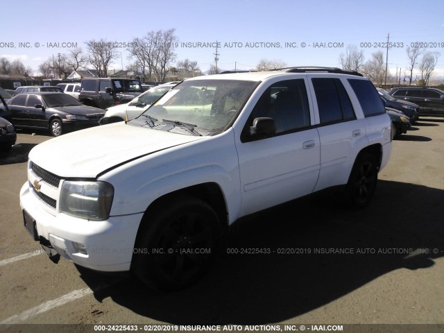 1GNDT33S792132723 - 2009 CHEVROLET TRAILBLAZER  WHITE photo 2