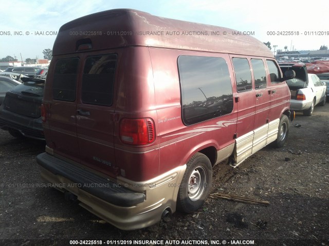 2B6HB11Z01K552795 - 2001 DODGE RAM VAN B1500 MAROON photo 4