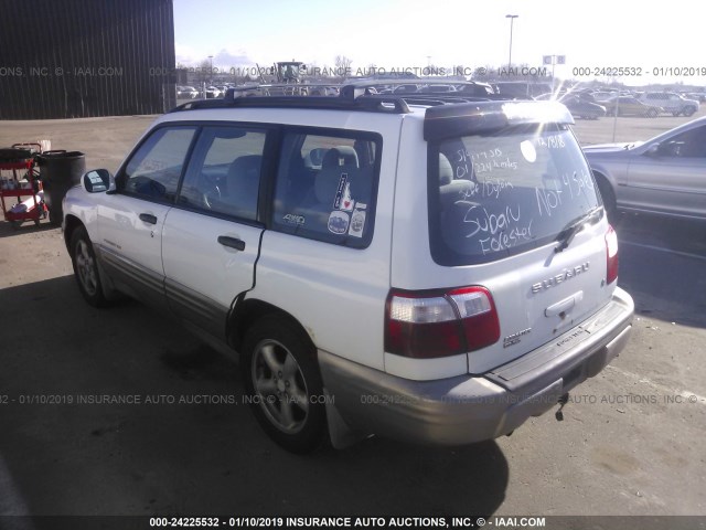 JF1SF65511G711428 - 2001 SUBARU FORESTER WHITE photo 3