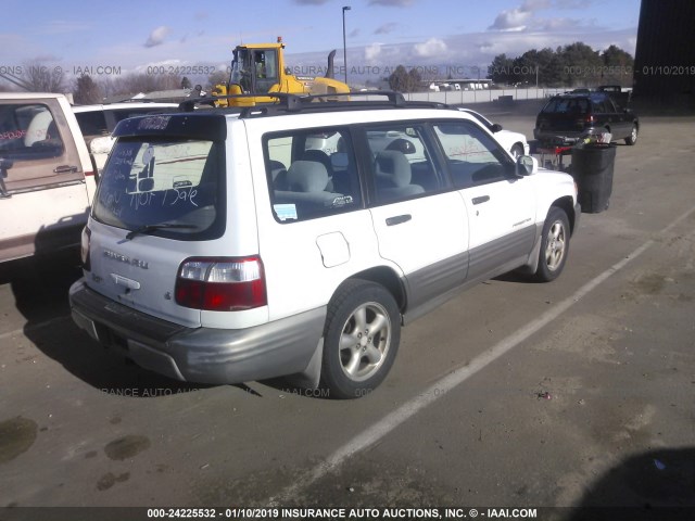 JF1SF65511G711428 - 2001 SUBARU FORESTER WHITE photo 4