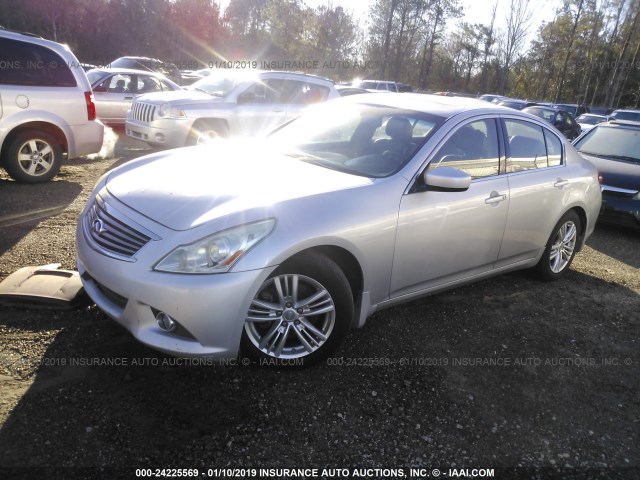 JN1CV6AP6AM202142 - 2010 INFINITI G37 SPORT SILVER photo 2