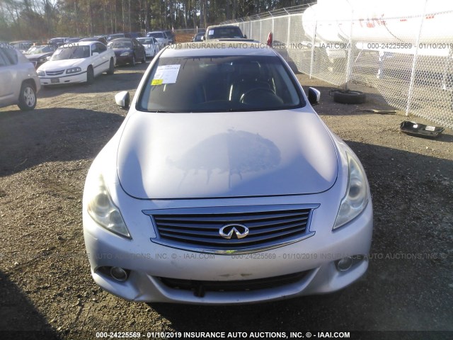 JN1CV6AP6AM202142 - 2010 INFINITI G37 SPORT SILVER photo 6