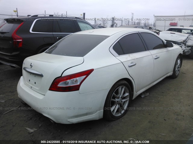 1N4AA5AP8AC823792 - 2010 NISSAN MAXIMA S/SV WHITE photo 4