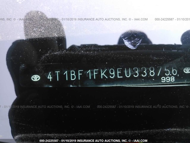 4T1BF1FK9EU338756 - 2014 TOYOTA CAMRY L/SE/LE/XLE 黑色 照片 9