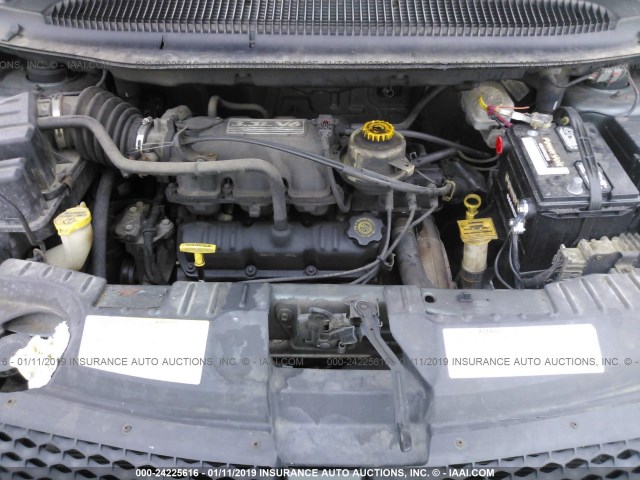 1B4GP253X2B730995 - 2002 DODGE CARAVAN SE GRAY photo 10