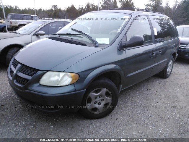 1B4GP253X2B730995 - 2002 DODGE CARAVAN SE GRAY photo 2