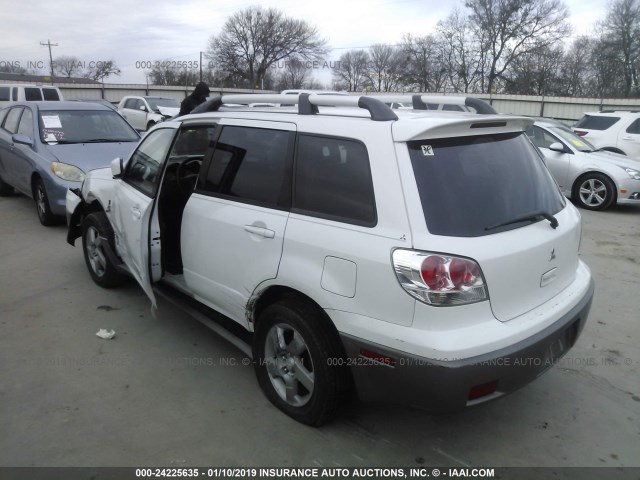 JA4LZ41G83U053798 - 2003 MITSUBISHI OUTLANDER XLS WHITE photo 3