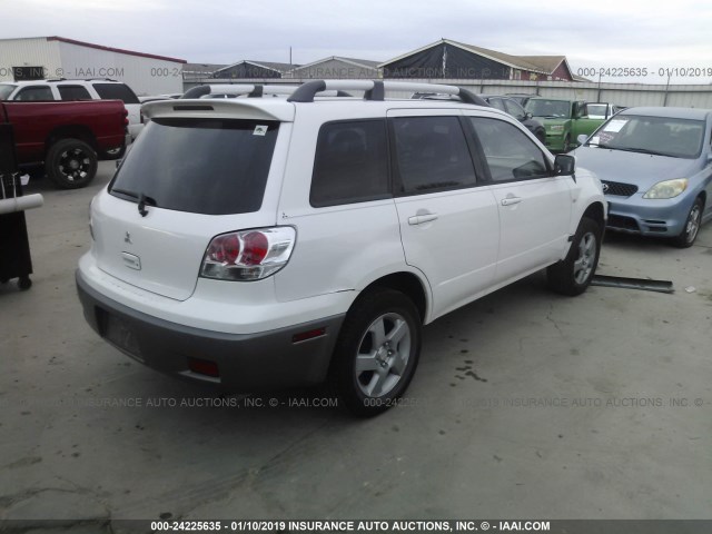 JA4LZ41G83U053798 - 2003 MITSUBISHI OUTLANDER XLS WHITE photo 4