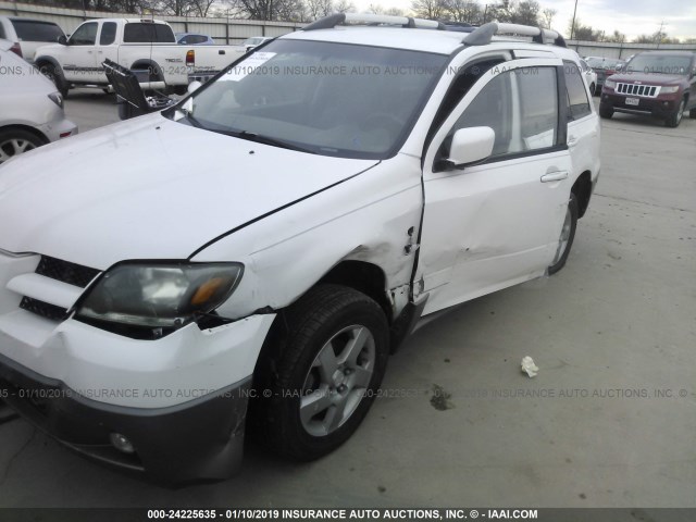 JA4LZ41G83U053798 - 2003 MITSUBISHI OUTLANDER XLS WHITE photo 6