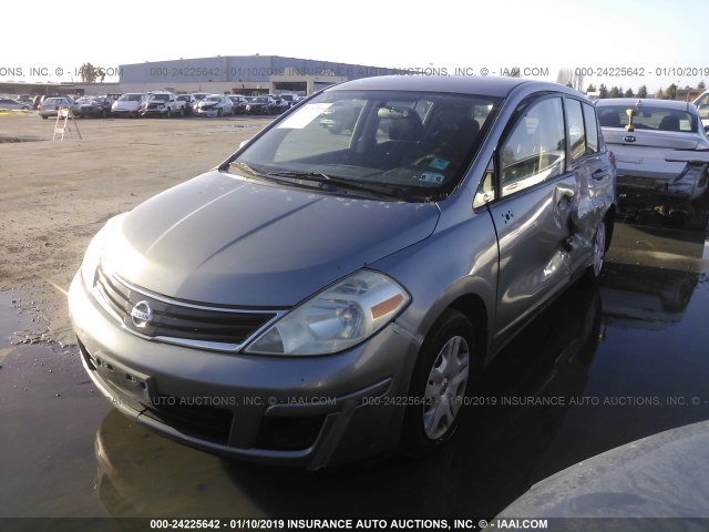 3N1BC1CP6AL351890 - 2010 NISSAN VERSA S/SL GRAY photo 2