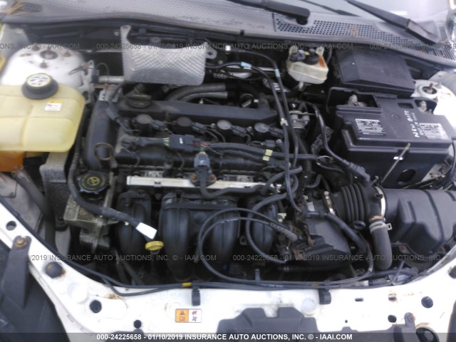 1FAFP34N27W279476 - 2007 FORD FOCUS ZX4/S/SE/SES WHITE photo 10