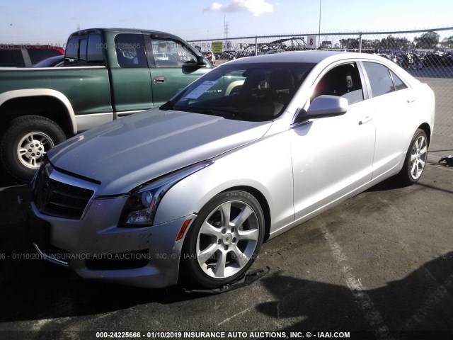 1G6AA5RX6E0187298 - 2014 CADILLAC ATS SILVER photo 2