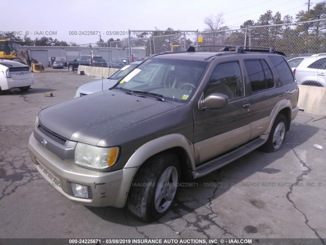 JNRDR09Y81W224230 - 2001 INFINITI QX4 GRAY photo 2