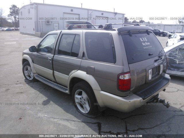 JNRDR09Y81W224230 - 2001 INFINITI QX4 GRAY photo 3