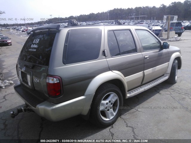 JNRDR09Y81W224230 - 2001 INFINITI QX4 GRAY photo 4