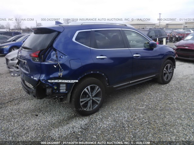 5N1AT2MV4HC871387 - 2017 NISSAN ROGUE SV/SL BLUE photo 4