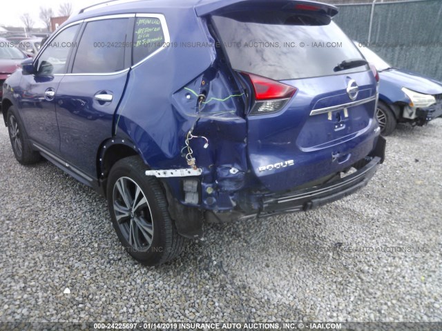 5N1AT2MV4HC871387 - 2017 NISSAN ROGUE SV/SL BLUE photo 6