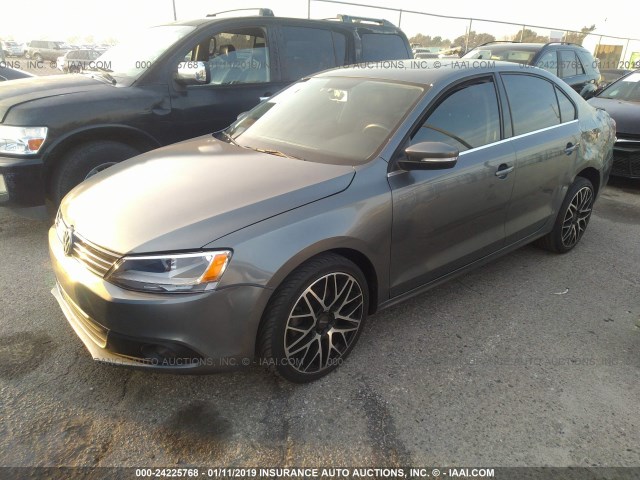 3VWLL7AJ1CM009051 - 2012 VOLKSWAGEN JETTA TDI GRAY photo 2