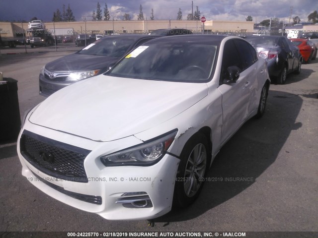 JN1BV7AP9EM679137 - 2014 INFINITI Q50 PREMIUM/SPORT WHITE photo 2