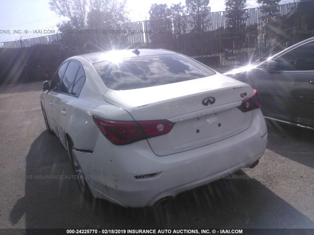 JN1BV7AP9EM679137 - 2014 INFINITI Q50 PREMIUM/SPORT WHITE photo 3