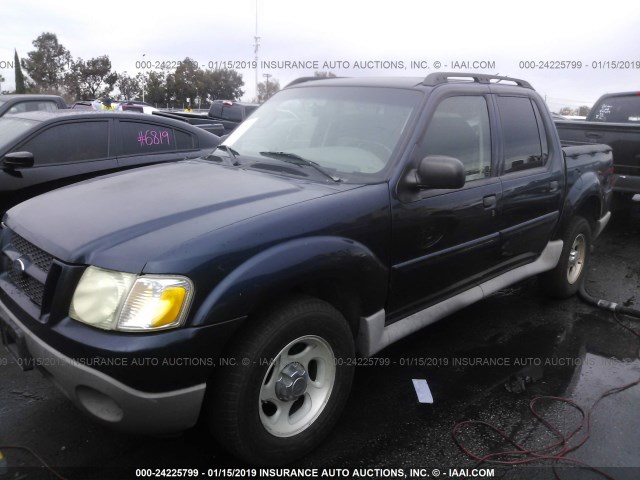 1FMZU67E13UB29342 - 2003 FORD EXPLORER SPORT TR  BLUE photo 2