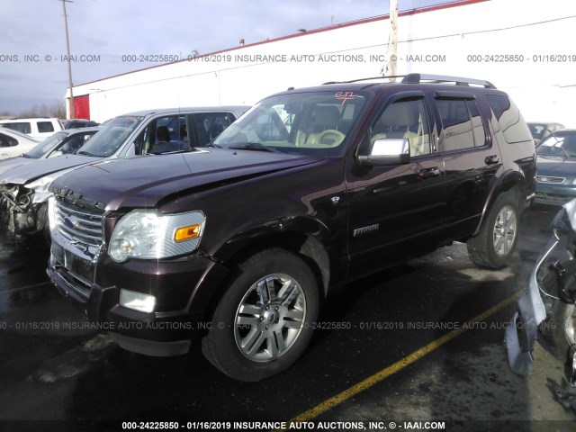 1FMEU75867UA49641 - 2007 FORD EXPLORER LIMITED MAROON photo 2