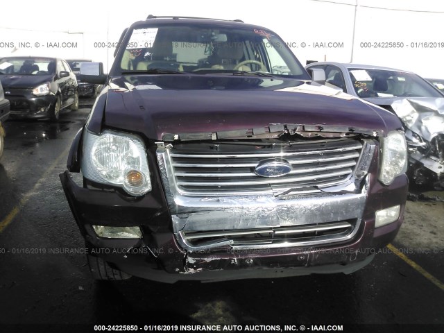 1FMEU75867UA49641 - 2007 FORD EXPLORER LIMITED MAROON photo 6