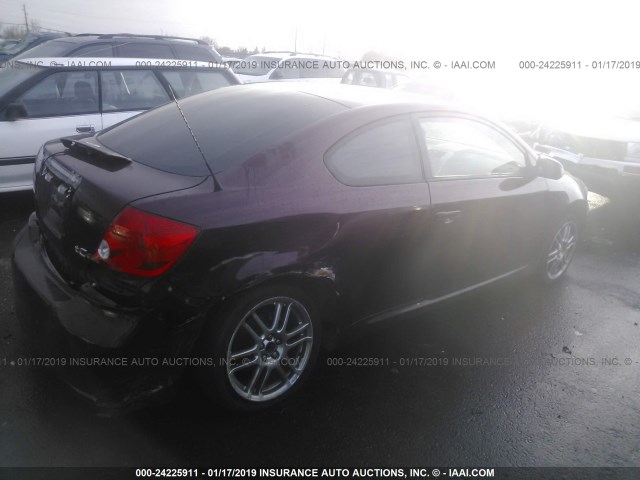 JTKDE177250022478 - 2005 TOYOTA SCION TC იასამნისფერი ფოტო 4