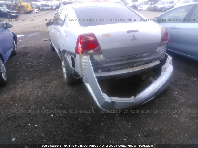 4A3AB36F56E058450 - 2006 MITSUBISHI GALANT ES MEDIUM/LS MEDIUM SILVER photo 6