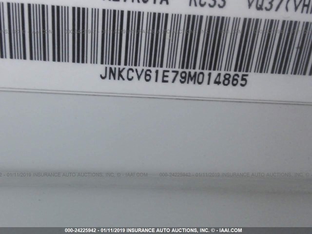 JNKCV61E79M014865 - 2009 INFINITI G37 JOURNEY/SPORT WHITE photo 9