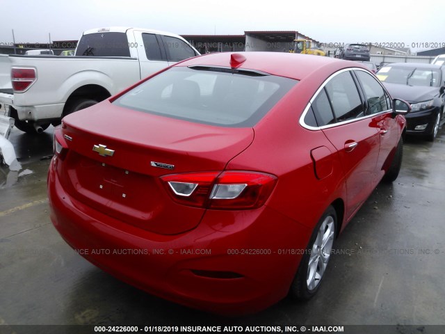 1G1BF5SM6H7247975 - 2017 CHEVROLET CRUZE PREMIER RED photo 4