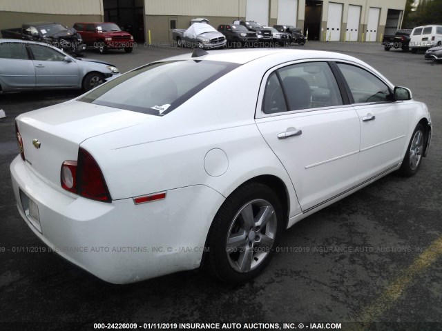 1G1ZD5EU2CF302789 - 2012 CHEVROLET MALIBU 2LT WHITE photo 4