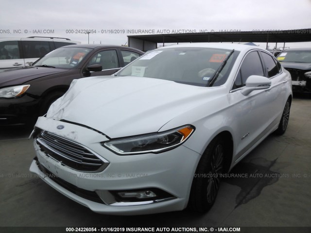 3FA6P0RU2HR266228 - 2017 FORD FUSION TITANIUM HEV WHITE photo 2