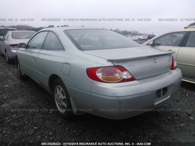 2T1CE22P02C015675 - 2002 TOYOTA CAMRY SOLARA SE SILVER photo 3