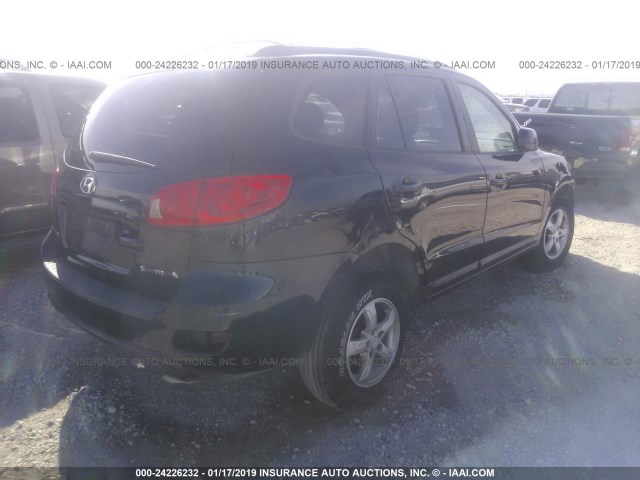 5NMSG13D17H044513 - 2007 HYUNDAI SANTA FE GLS BLUE photo 4