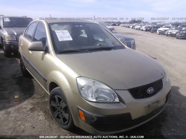 KNADE223096514931 - 2009 KIA RIO LX/SX GOLD photo 1