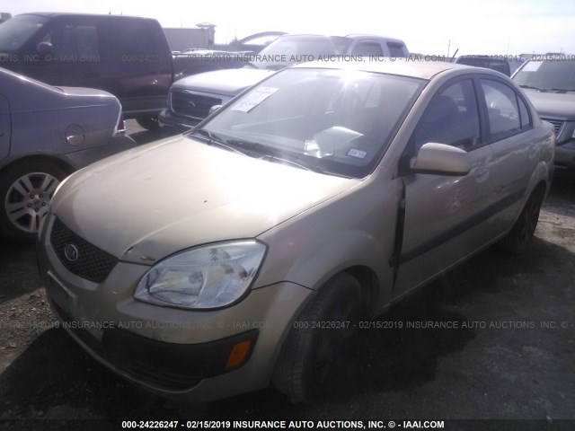 KNADE223096514931 - 2009 KIA RIO LX/SX GOLD photo 2