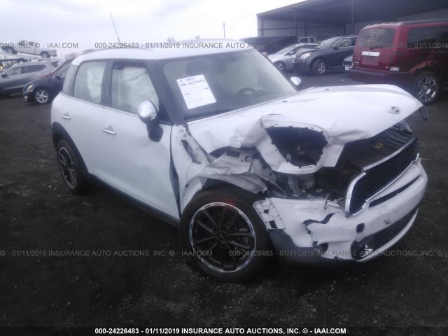 WMWZC3C57EWP25393 - 2014 MINI COOPER S COUNTRYMAN WHITE photo 1