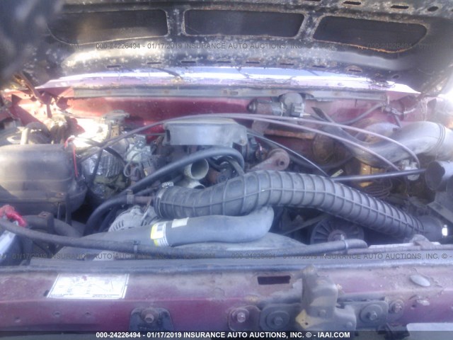 1FTHF36H1VEA43840 - 1997 FORD F350 RED photo 10