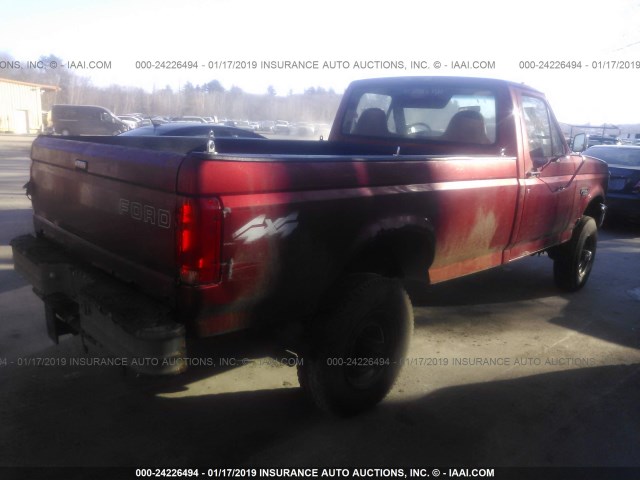1FTHF36H1VEA43840 - 1997 FORD F350 RED photo 4