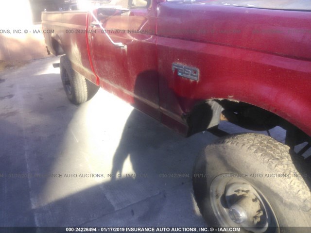 1FTHF36H1VEA43840 - 1997 FORD F350 RED photo 6