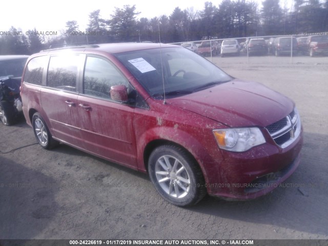 2C4RDGCG7DR616352 - 2013 DODGE GRAND CARAVAN SXT RED photo 1