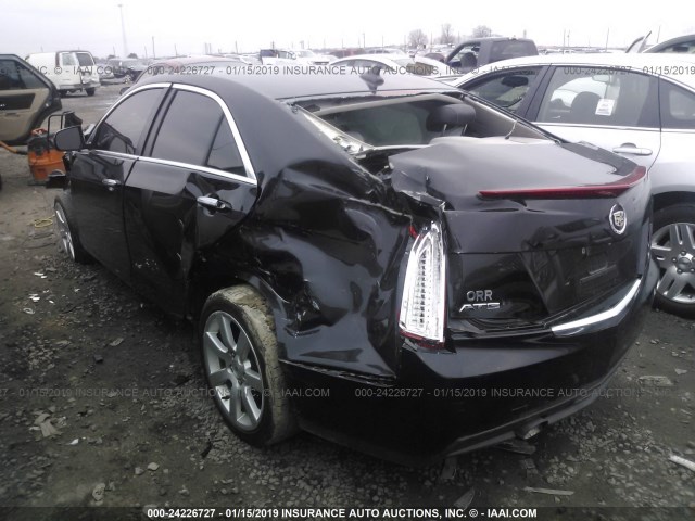 1G6AA5RA6D0175758 - 2013 CADILLAC ATS BLACK photo 3