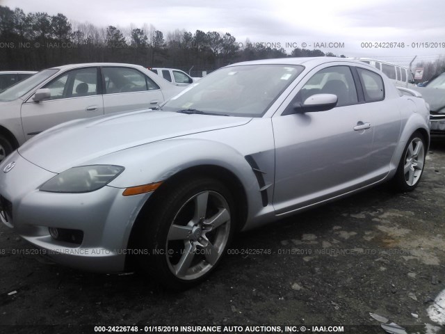 JM1FE17N140135058 - 2004 MAZDA RX8 SILVER photo 2