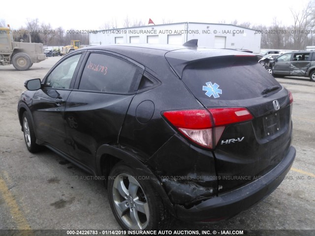 3CZRU6H57GM716930 - 2016 HONDA HR-V EX BLACK photo 3