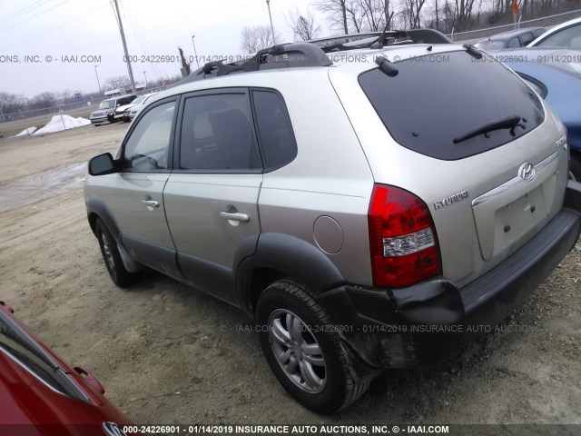 KM8JN12D58U831635 - 2008 HYUNDAI TUCSON SE/LIMITED SILVER photo 3