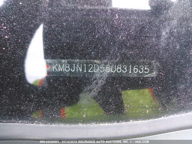 KM8JN12D58U831635 - 2008 HYUNDAI TUCSON SE/LIMITED SILVER photo 9